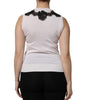 Dolce &amp; Gabbana White Cashmere Floral Lace Detailing Tank Top