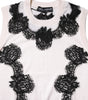 Dolce &amp; Gabbana White Cashmere Floral Lace Detailing Tank Top