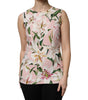 Dolce & Gabbana Multicolor Floral Print Round Neck Tank Top