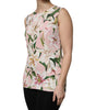 Dolce & Gabbana Multicolor Floral Print Round Neck Tank Top