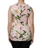 Dolce & Gabbana Multicolor Floral Print Round Neck Tank Top
