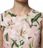 Dolce & Gabbana Multicolor Floral Print Round Neck Tank Top