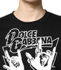 Dolce &amp; Gabbana Black Cotton Printed Short Sleeves T-shirt