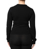 Dolce &amp; Gabbana Black Cashmere Embellished Long Sleeves Top