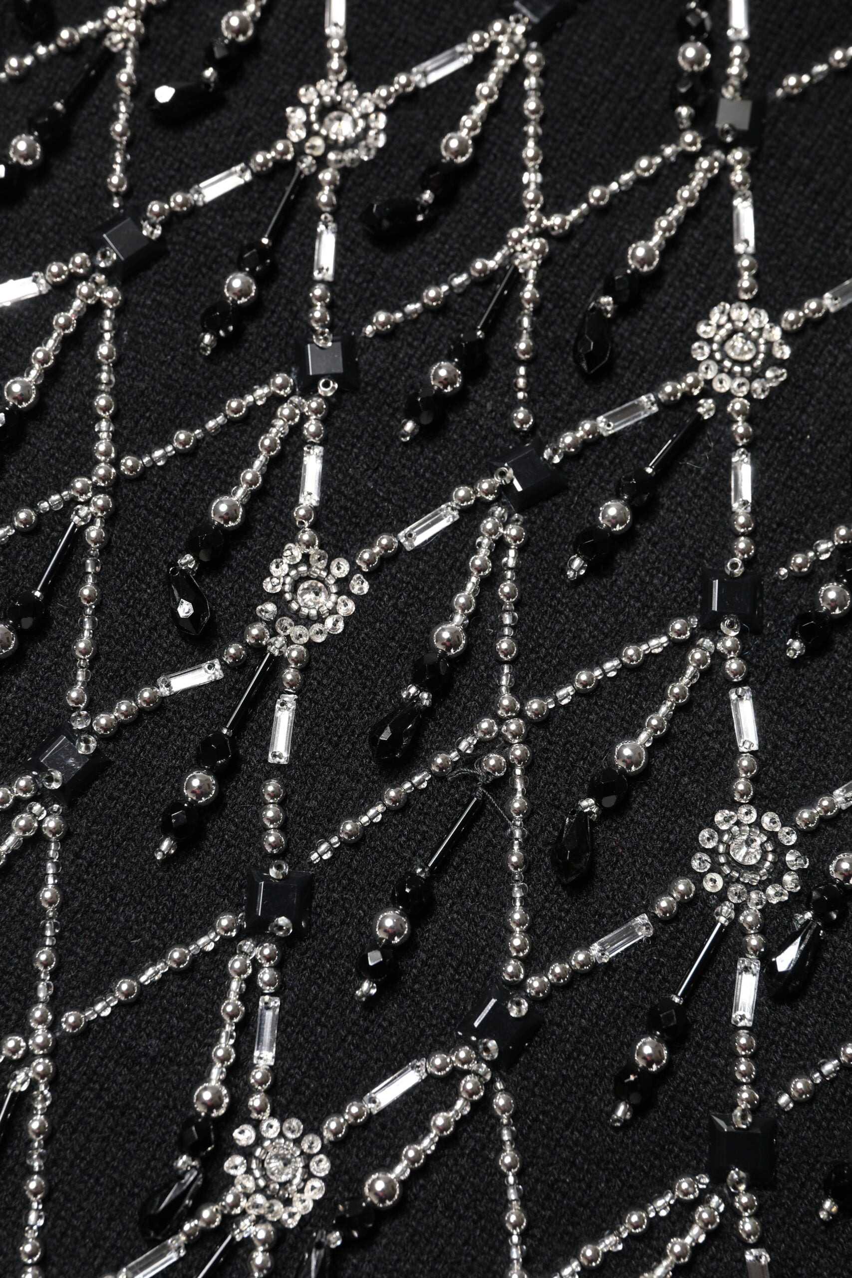 Dolce &amp; Gabbana Black Cashmere Embellished Long Sleeves Top