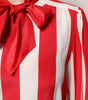 Dolce & Gabbana Red White Stripes Ascot Collar Blouse Top