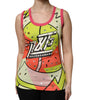 Dolce & Gabbana Multicolor Printed Crystal Embellishment Top