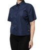 Dolce & Gabbana Blue Cotton Short Sleeves Button Down Top