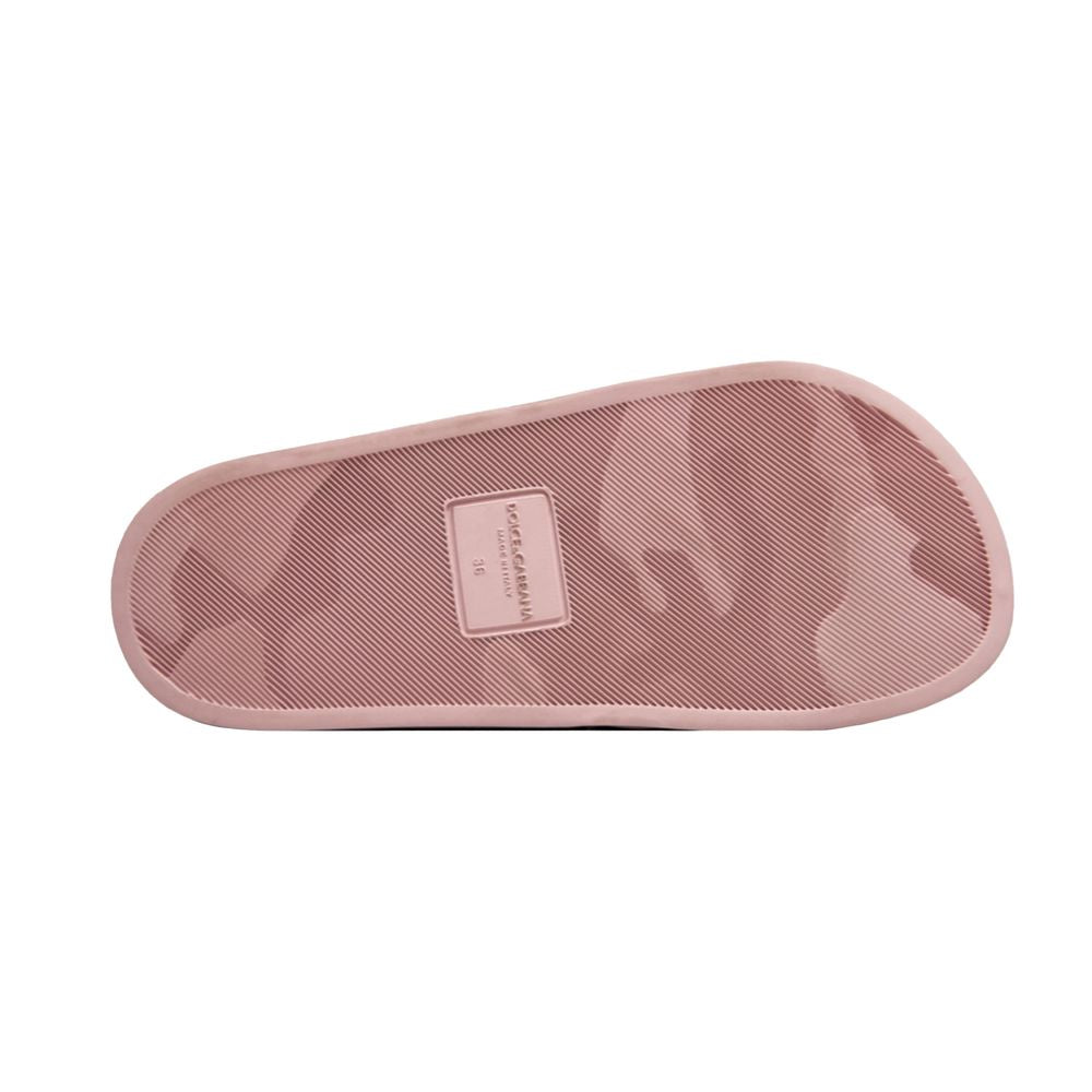 Sandale en cuir rose Dolce &amp; Gabbana