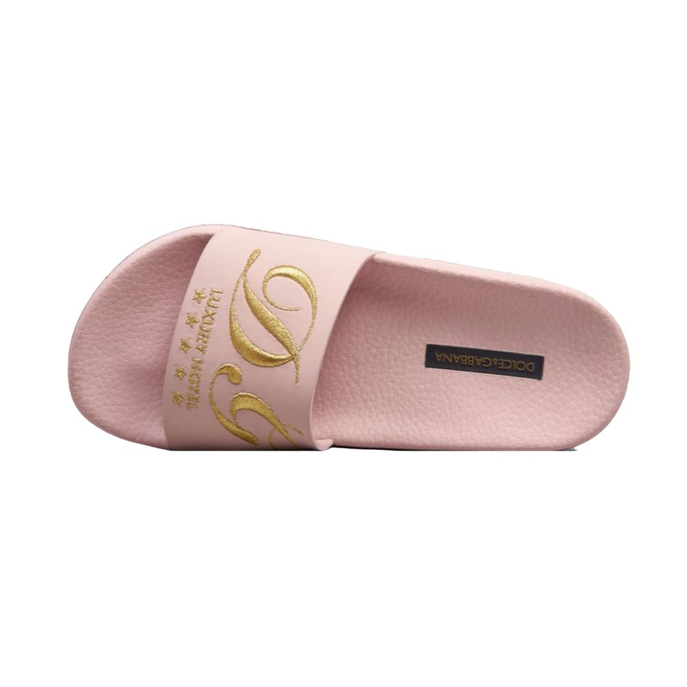 Sandale en cuir rose Dolce &amp; Gabbana