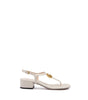 Gucci Mystic White Nappa Charlotte Leather Sandals