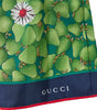 Short en soie imprimé fleurs vertes Gucci