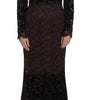 Dolce & Gabbana Purple Floral Lace Ricamo Maxi Dress