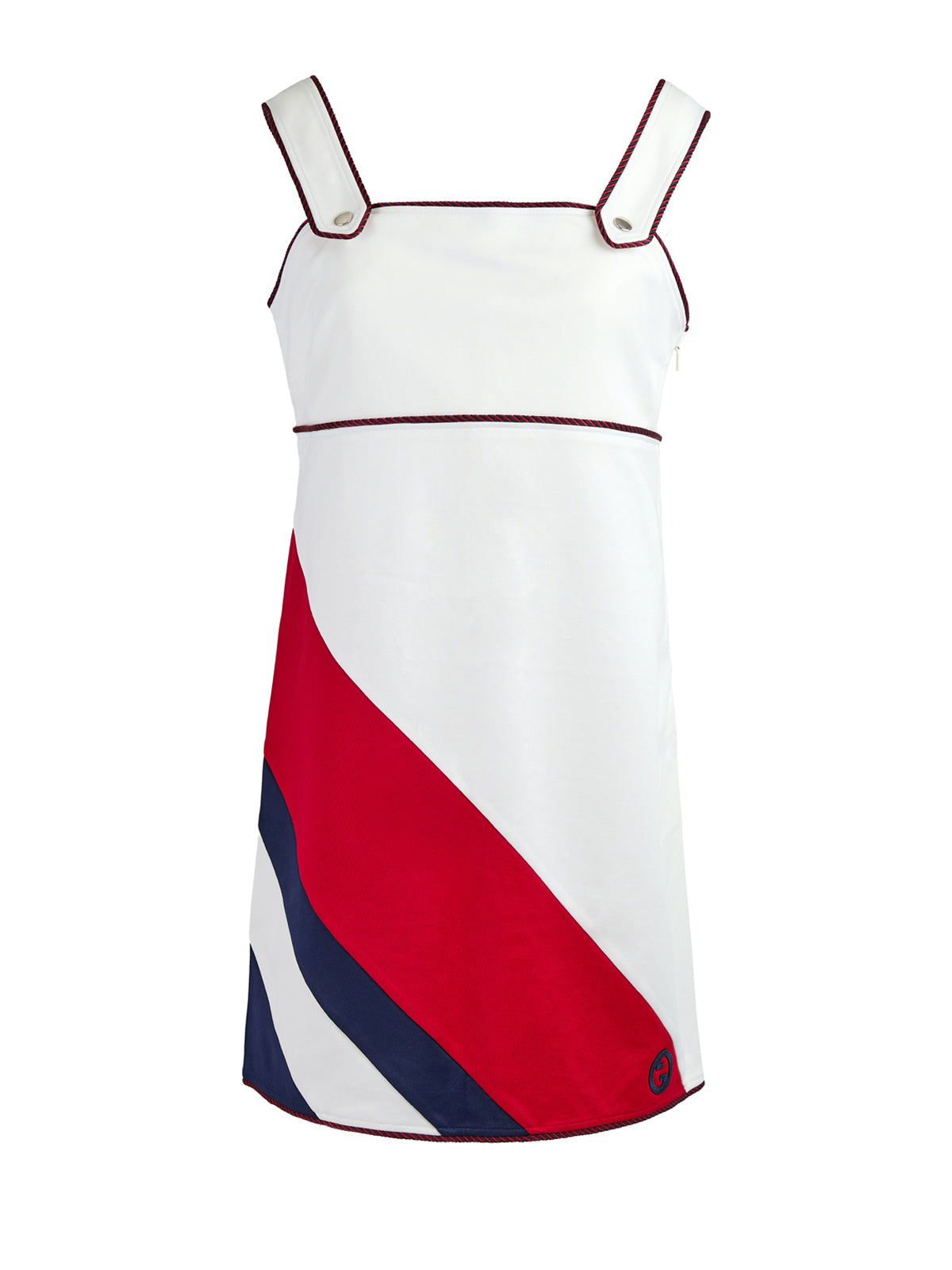 Robe courte blanche en polyester et coton Gucci