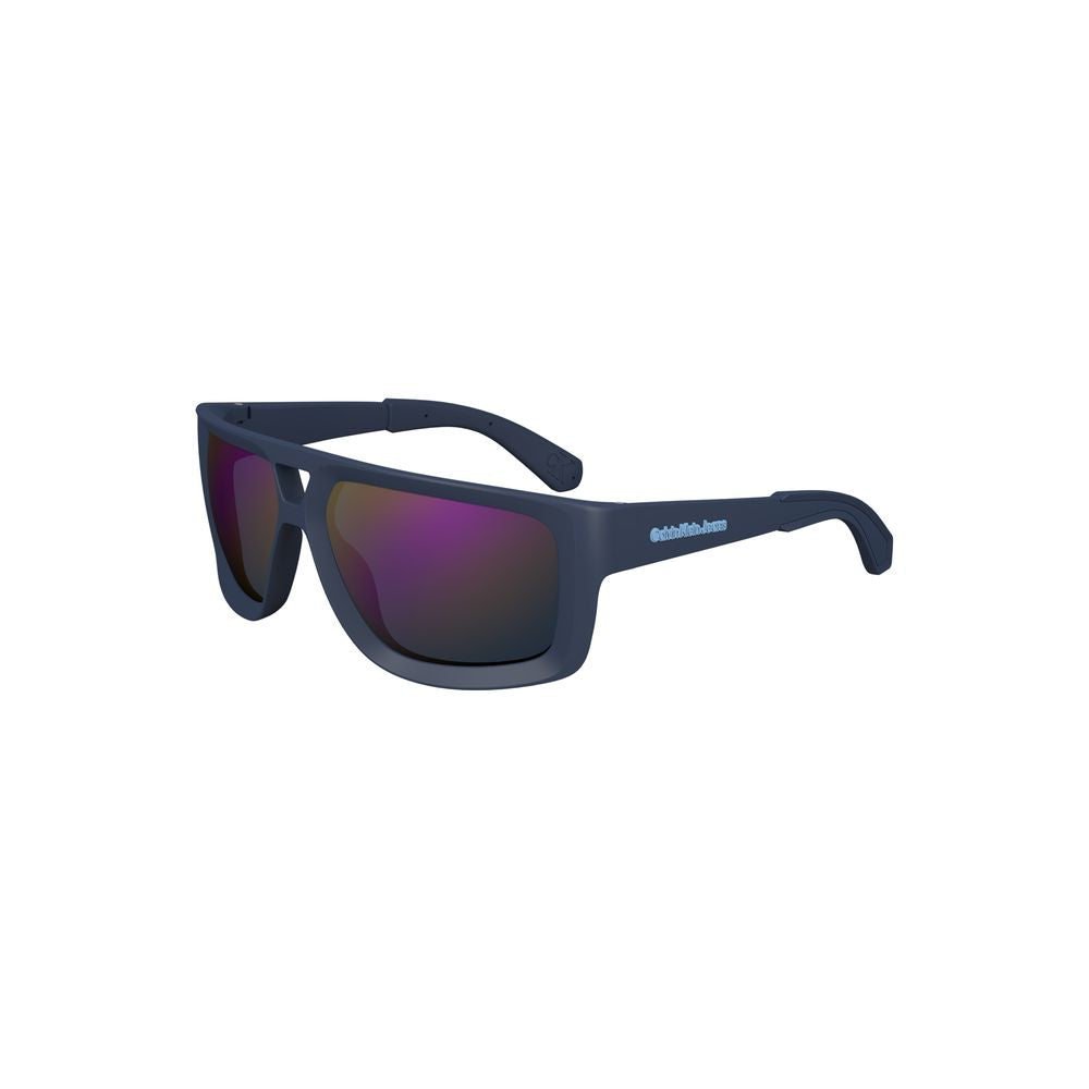 Lunettes de soleil Calvin Klein en plastique bleu pour homme