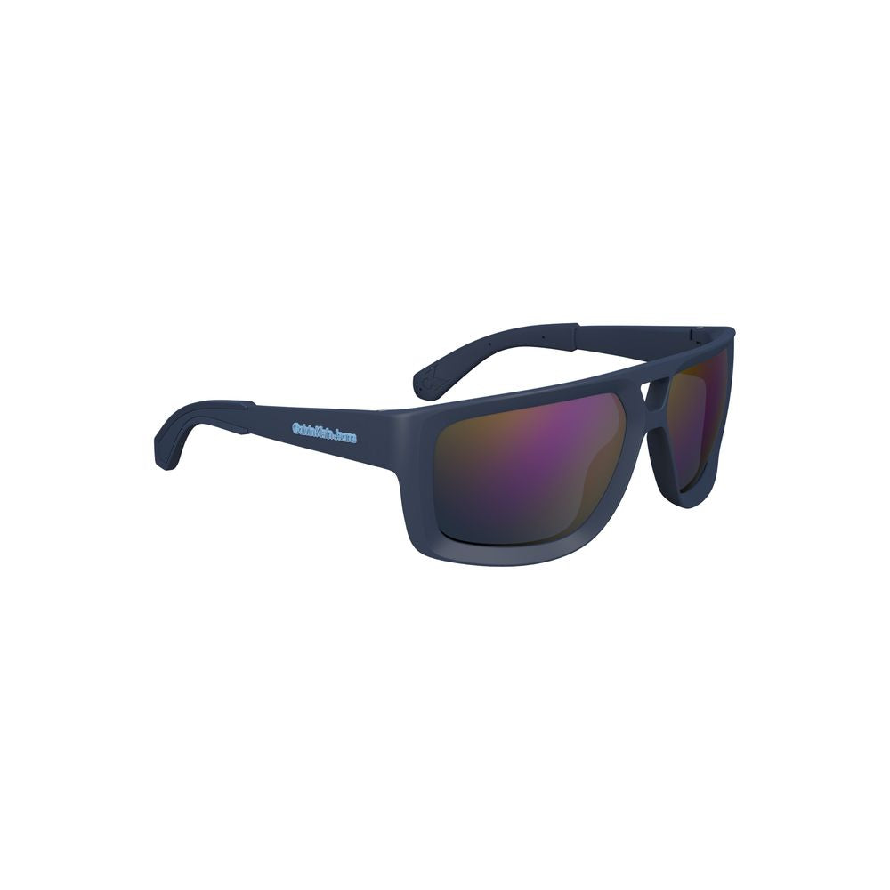 Lunettes de soleil Calvin Klein en plastique bleu pour homme