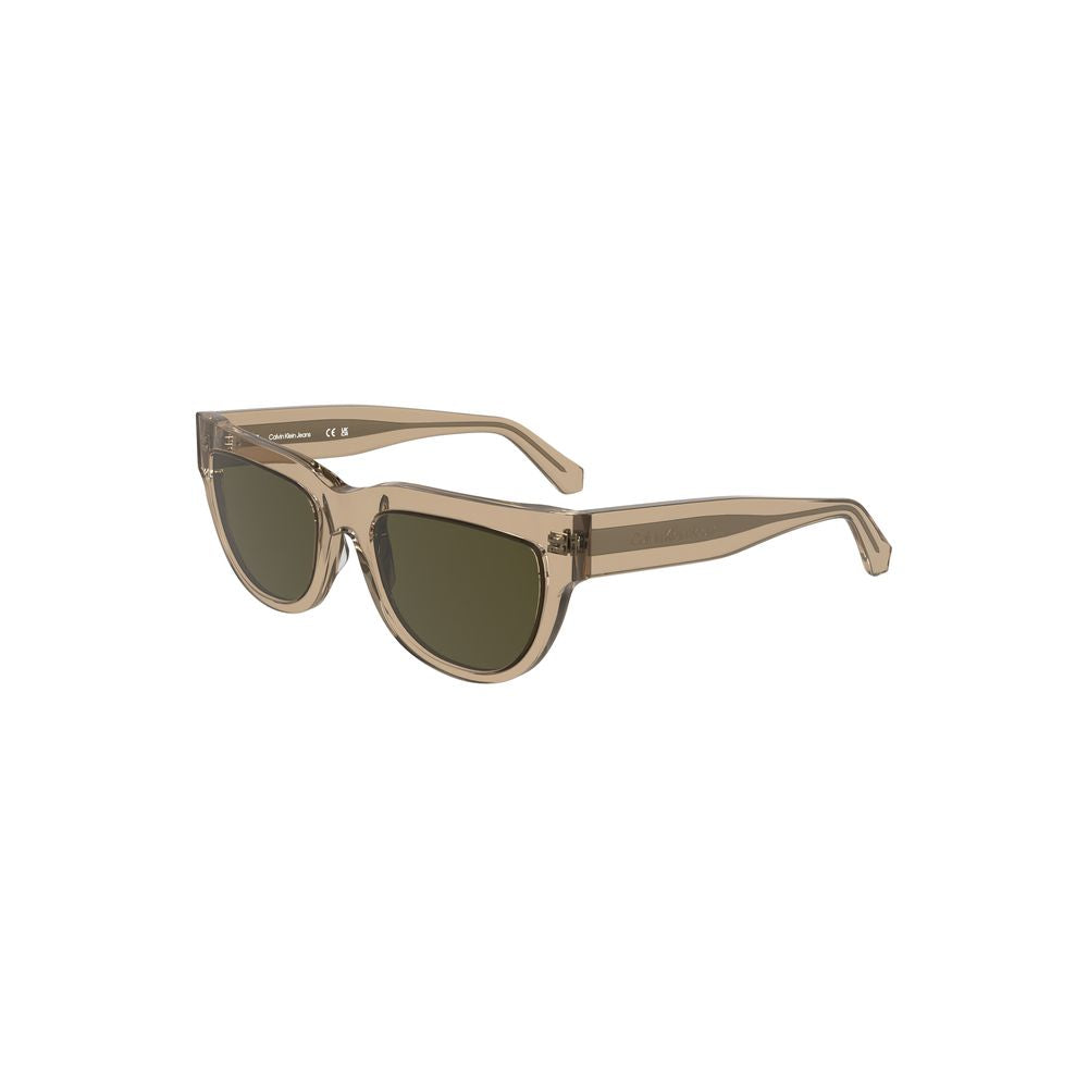 Lunettes de soleil Calvin Klein en acétate marron pour femme