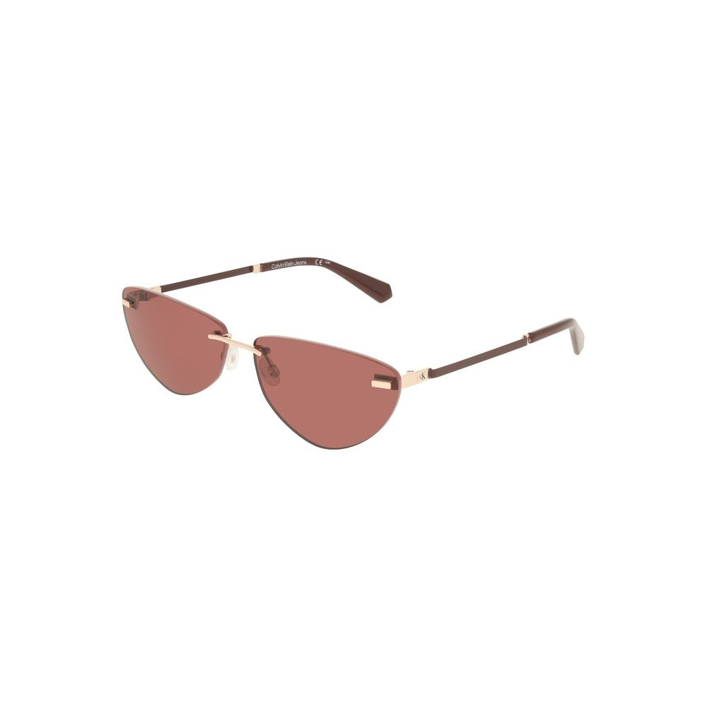 Lunettes de soleil Calvin Klein en métal rose pour femme