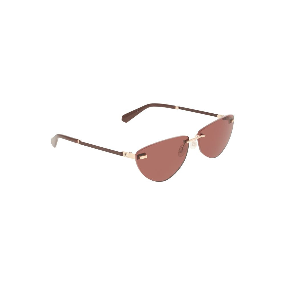 Lunettes de soleil Calvin Klein en métal rose pour femme
