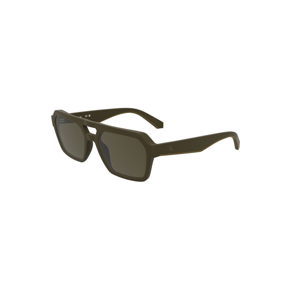 Lunettes de soleil Calvin Klein marron en tissu biosourcé