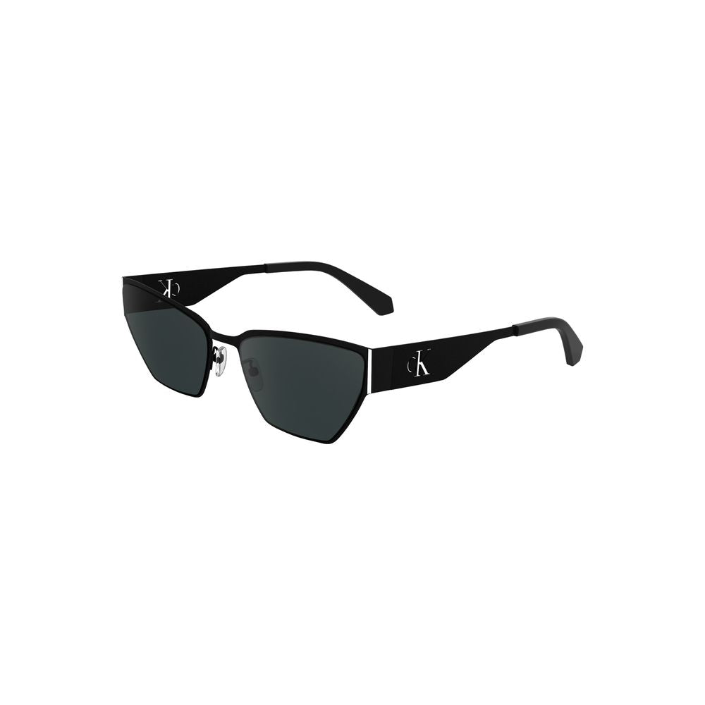Lunettes de soleil Calvin Klein noires en métal pour femme