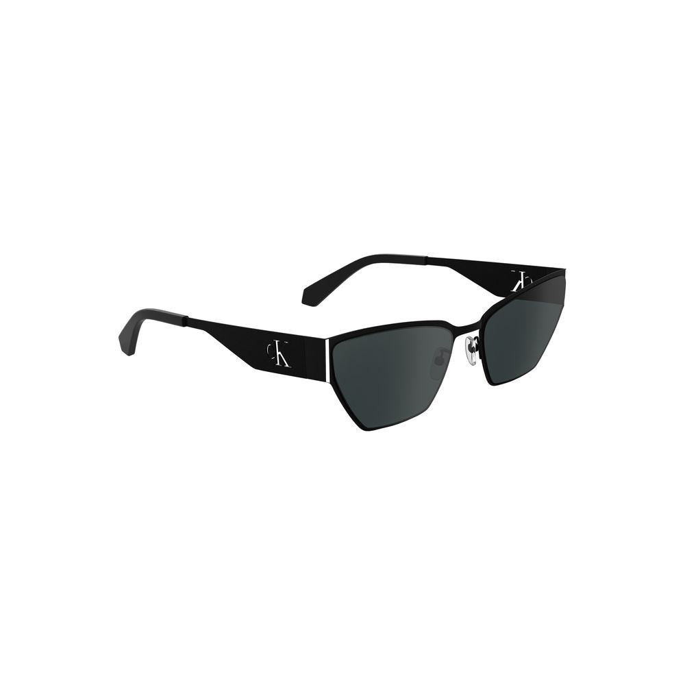 Lunettes de soleil Calvin Klein noires en métal pour femme