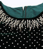 Dolce & Gabbana Green Velvet Crystal Long Maxi Dress