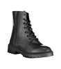 Calvin Klein Chic Black Ankle Boot with Laces and Zip Detail