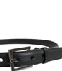 Dolce &amp; Gabbana Black Classic Calfskin Leather Buckle Belt