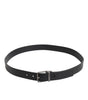 Ceinture classique en cuir noir Dolce & Gabbana avec boucle en métal