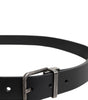Ceinture classique en cuir noir Dolce & Gabbana avec boucle en métal