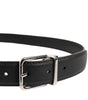 Ceinture classique à boucle métallique en cuir de veau noir Dolce &amp; Gabbana