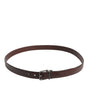 Ceinture classique en cuir de veau marron Dolce & Gabbana avec boucle en métal