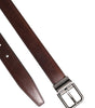 Ceinture classique en cuir de veau marron Dolce & Gabbana avec boucle en métal