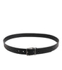 Ceinture classique en cuir noir Dolce & Gabbana avec boucle en métal
