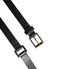 Dolce &amp; Gabbana Black Double Strap Leather Gold Buckle Belt