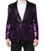 Dolce & Gabbana Purple SICILIA Sequin Embellish Coat Jacket