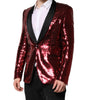Dolce & Gabbana Red SICILIA Sequin Embellish Blazer Jacket