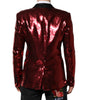 Dolce & Gabbana Red SICILIA Sequin Embellish Blazer Jacket