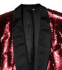 Dolce & Gabbana Red SICILIA Sequin Embellish Blazer Jacket