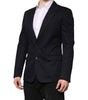 Dolce & Gabbana Dark Blue TAORMINA Cotton Blazer Suit Jacket