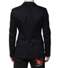 Dolce & Gabbana Dark Blue TAORMINA Cotton Blazer Suit Jacket