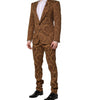 Dolce & Gabbana Brown Floral Jacquard SICILIA 2 Piece Suit