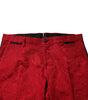 Dolce & Gabbana Red Floral Jacquard Double Breasted 2 Pc Suit