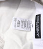 Dolce & Gabbana Light Gray Jacquard Silk Dotted 2 Piece Suit