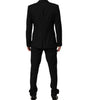 Dolce & Gabbana Black MARTINI Crystal Embellished 3 Pc Suit