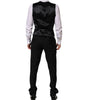 Dolce & Gabbana Black MARTINI Crystal Embellished 3 Pc Suit