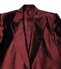 Dolce & Gabbana Bordeaux Silk 2 Piece Single Breasted Suit