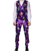 Costume 3 pièces Dolce & Gabbana en soie violette à imprimé animal