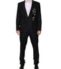 Dolce & Gabbana Black MARTINI King Skeleton 2 Piece Suit